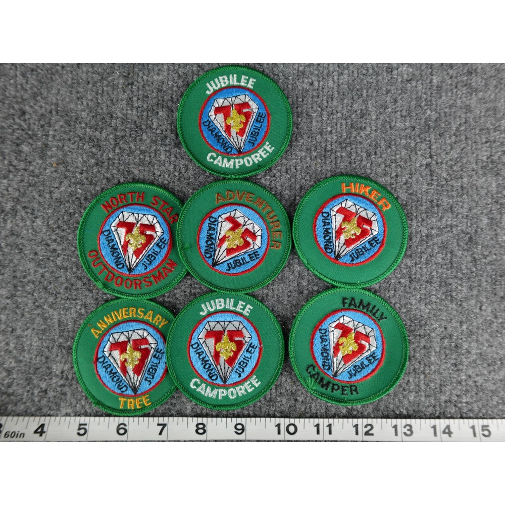 Scout Lot 7 Diamond Jubilee Merit Badge Patches‎ Camporee Camper Adventurer